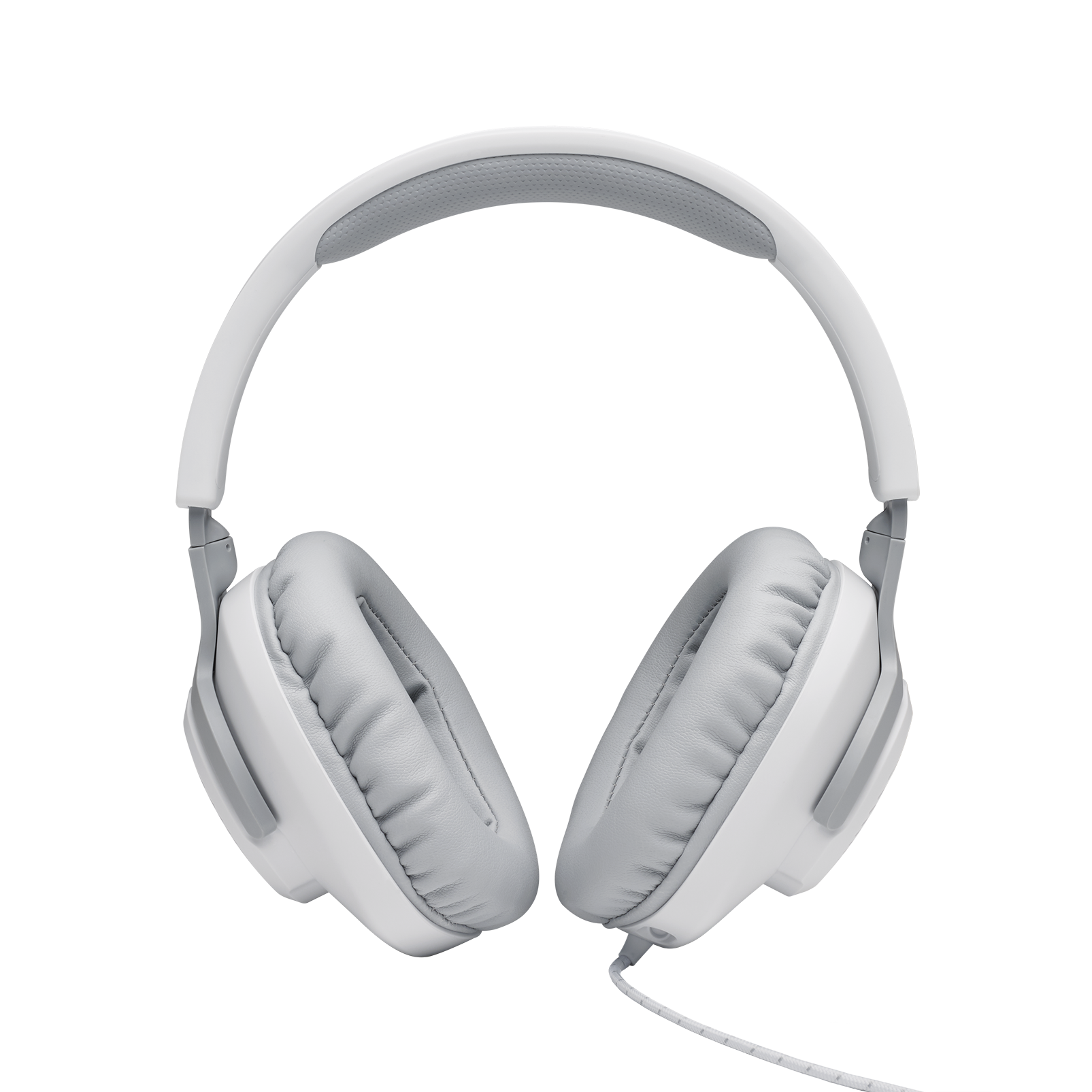 JBL Quantum 100 - White - Wired over-ear gaming headset with flip-up mic - Detailshot 2